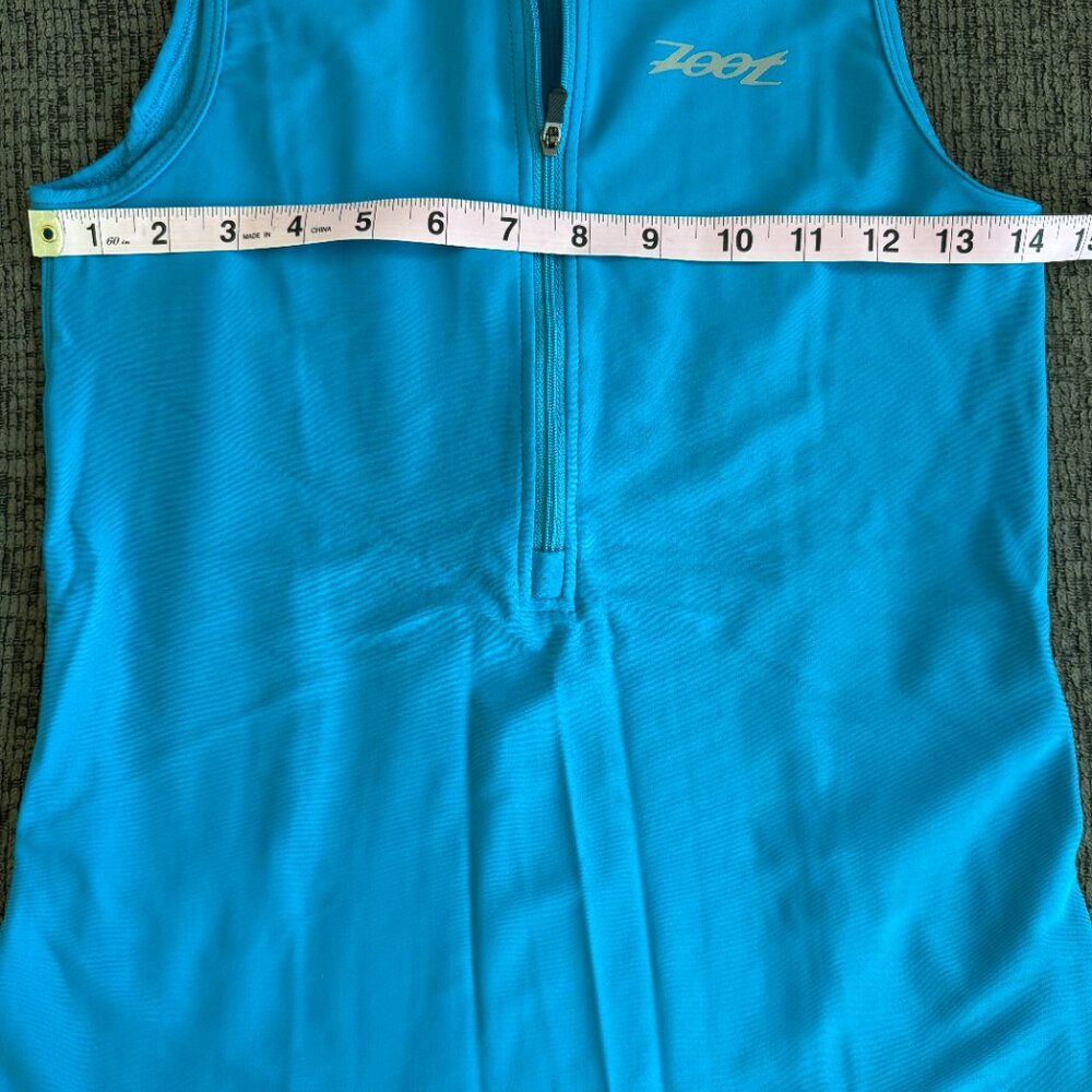 Zoot | Size Small | Womens Biking Running Triathlon Sleeveless Zip Up Blue - Picture 5 of 10